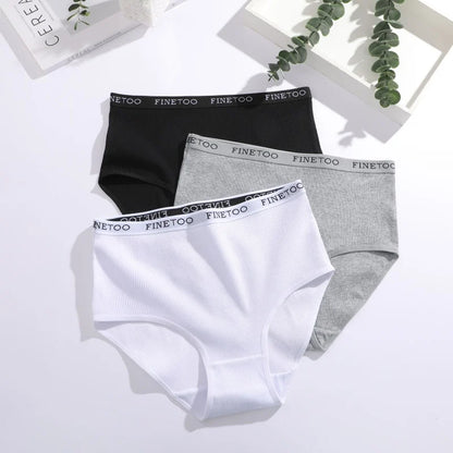 Seamless Cotton Briefs Plus Size Panties Low Waist Soft Lingerie S-XXL
