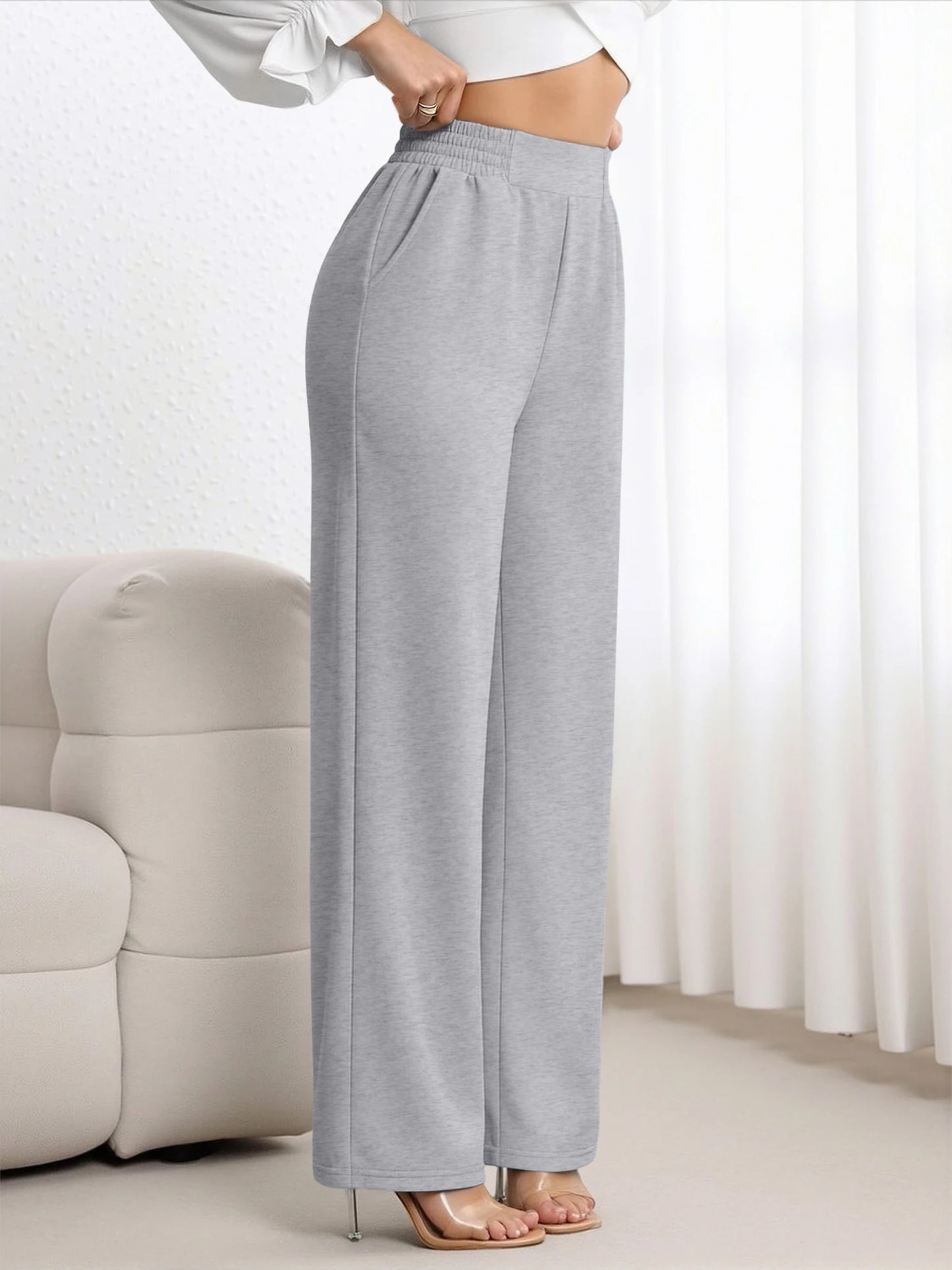 Streetwear High Waist Wide Leg Pants