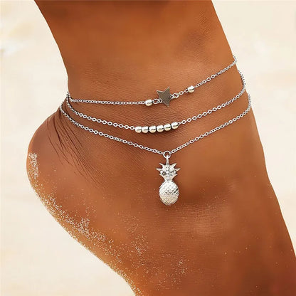 Bohemia Gold Snake Ankle Bracelet Set