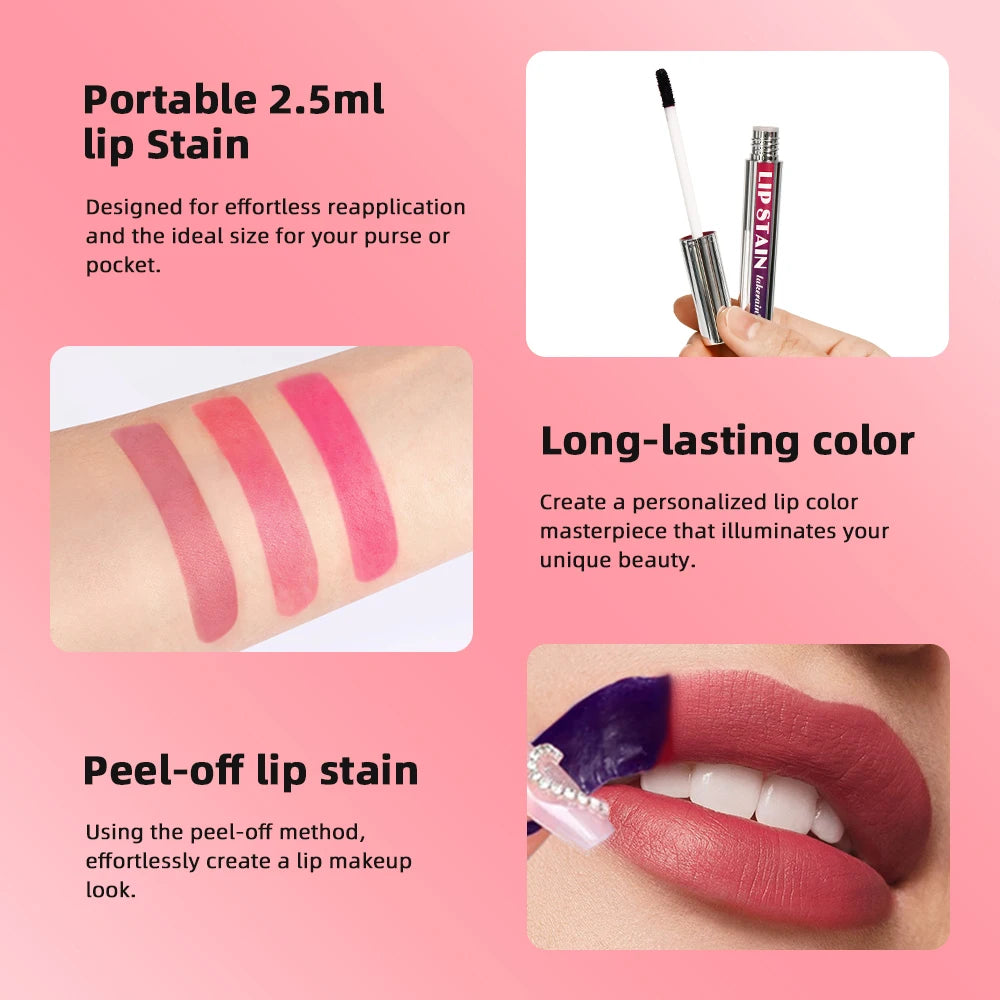 Peel Off Lip Stain Reveal Long Lasting Waterproof Lipstick