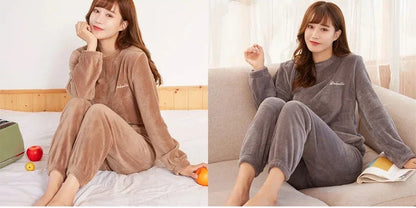 Thickened Loungewear Unisex Homewear Loose Pajama Sets