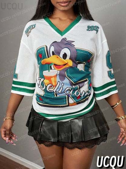 Bird Number 19 Print T Shirt