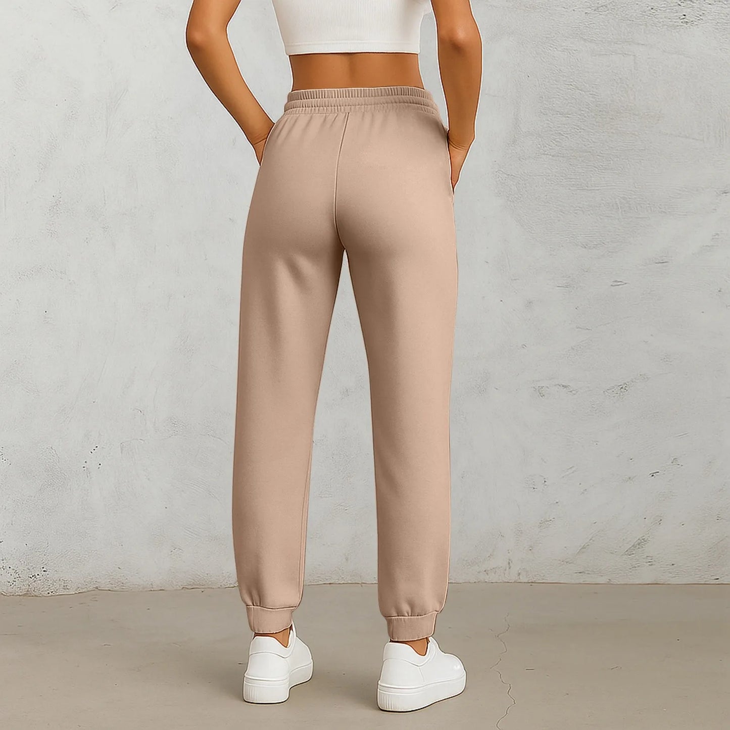 Straight Leg Elastic Waist Pants