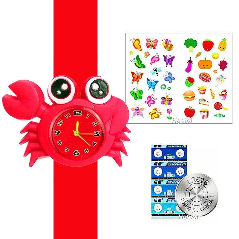 Slap Bracelet Clock Cartoon Kids Watches