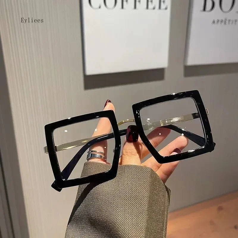 Large Frame Myopia Unisex Oversized Minus Diopter Eyeglasses