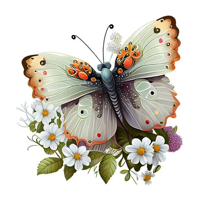 Butterflies Plants Flowers Wall Sticker
