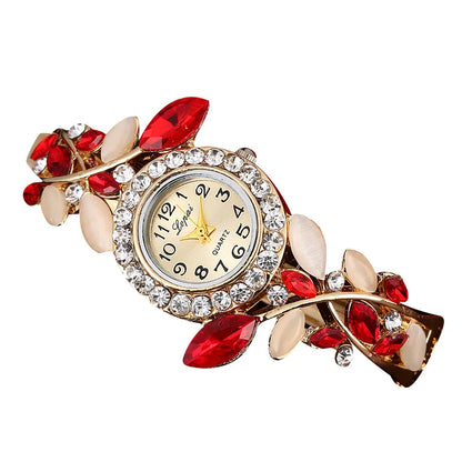 Luxury Colored Diamond Bezel Elegant Bracelet Watches