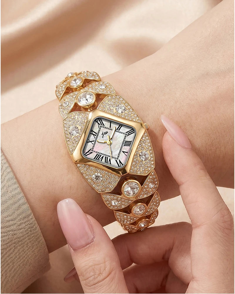 Diamond Inlaid Light Luxury Bracelet Waterproof Quartz Clock Watches
