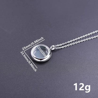 Twist Locket Pendant Photo Floating Charm Necklace