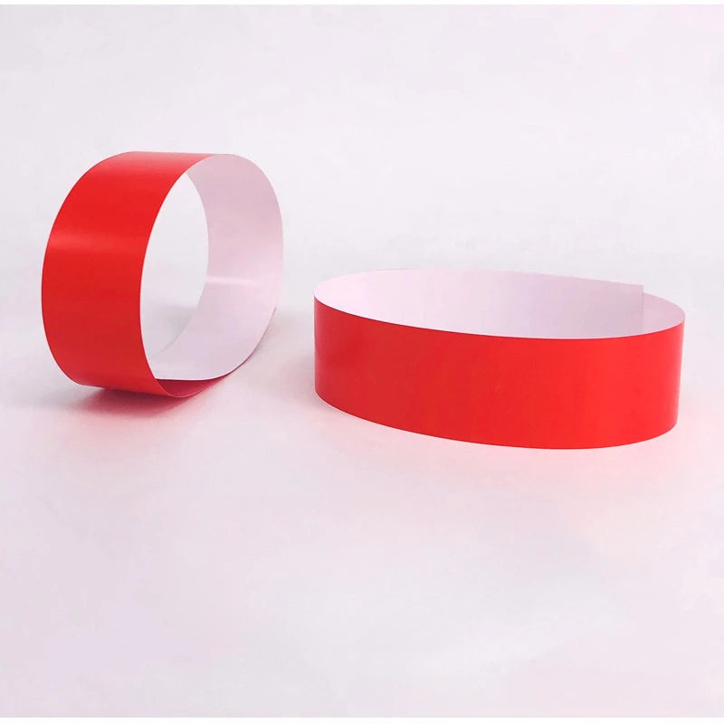 200pcs Waterproof Paper Wristbands Bracelet