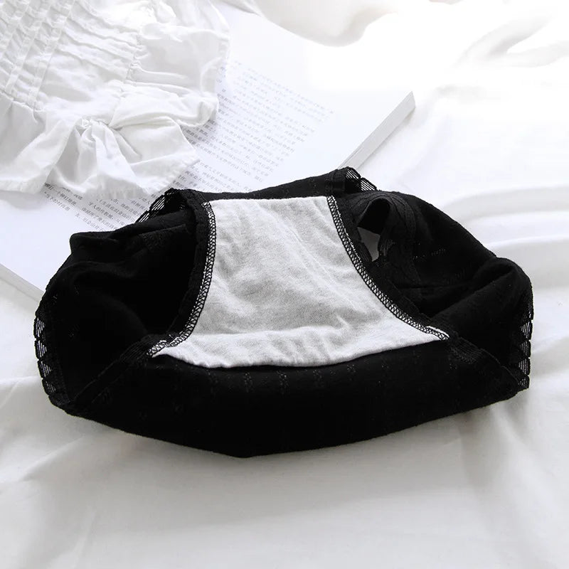 Cotton Sexy Black Underwear Lingerie Set