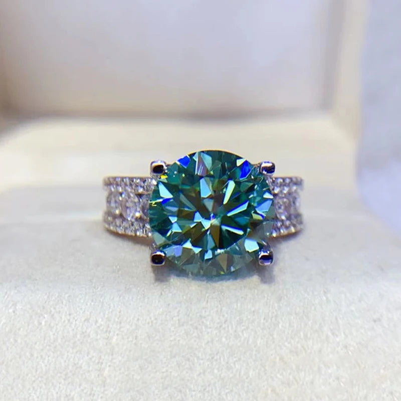 خاتم مويسانيت حقيقي 2 قيراط 8 مم