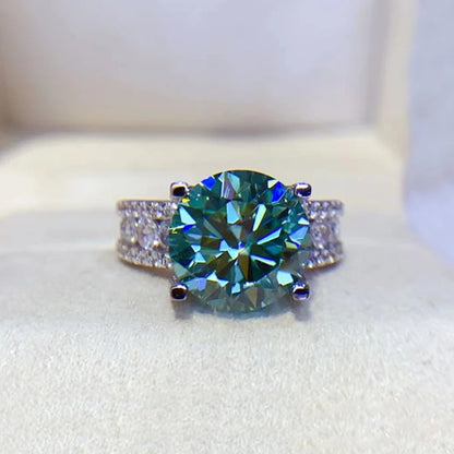 خاتم مويسانيت حقيقي 2 قيراط 8 مم