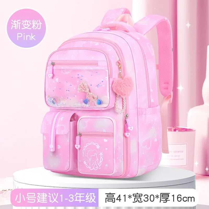 Refrigerator Door Multiple Pockets Light Burden Reduction Elementary School Bag