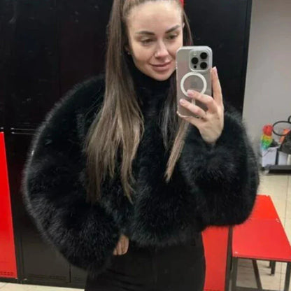 Luxury Faux Fur Fluffy Short Jacket
