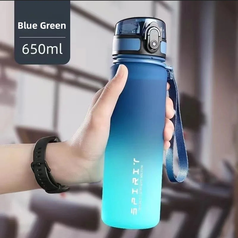 500ml/650ml Gradient Sports Water Bottle with Time Marker