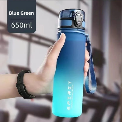 500ml/650ml Gradient Sports Water Bottle with Time Marker