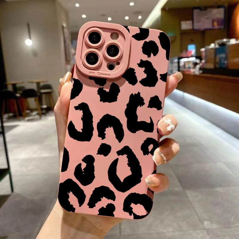 Leopard Design Camera Protective Phone Case iPhone Cover