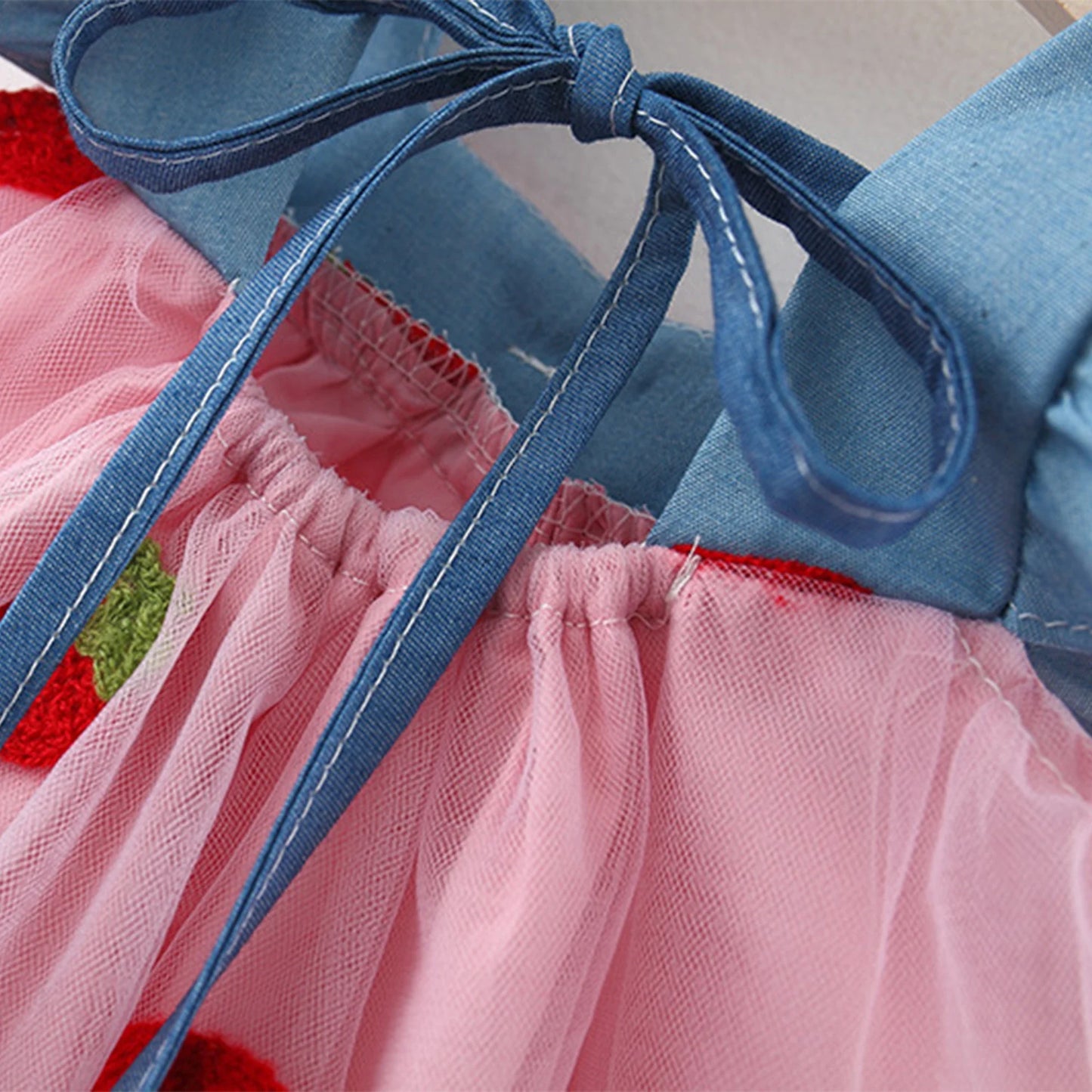 Baby Girl Cherry Mesh Dress