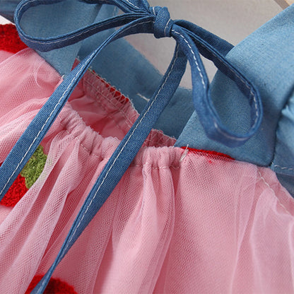 Baby Girl Cherry Mesh Dress