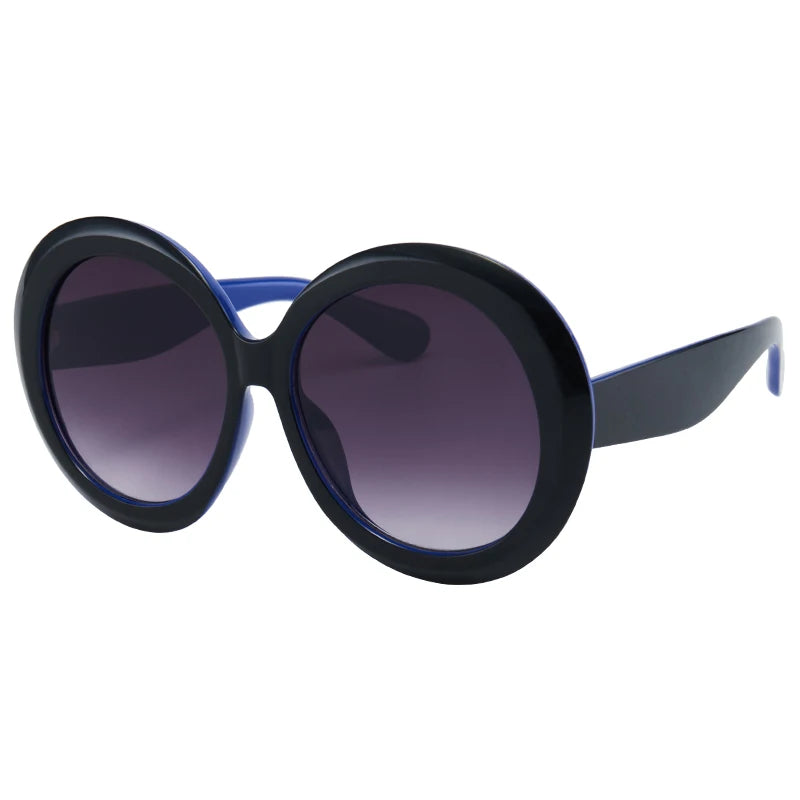 Retro Big Round Frame Sunglasses