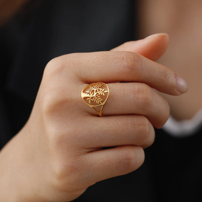 316L Stainless Steel Tree Of Life Ring