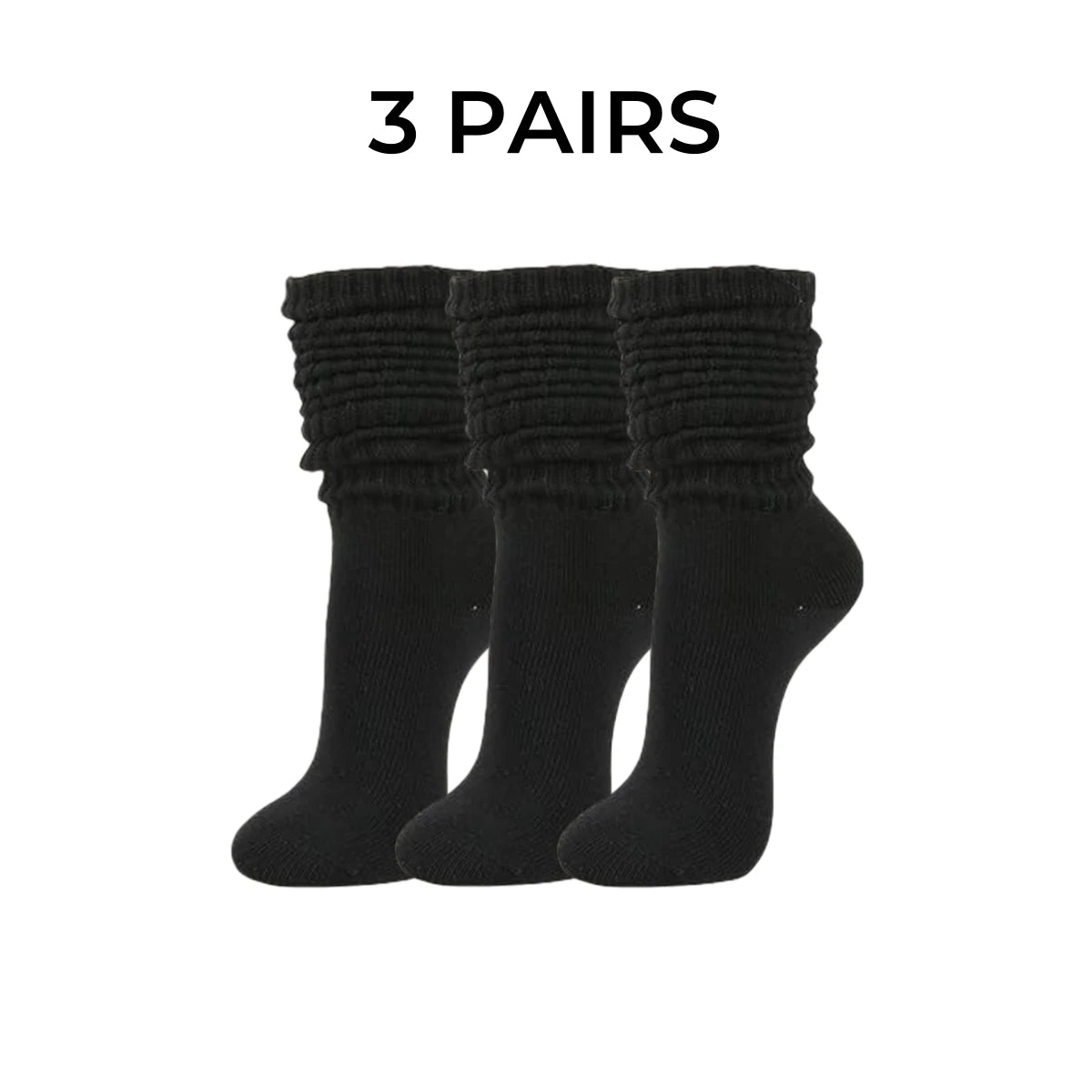 3/6 pairs Fall Winter Slouch Knit Slouchy Scrunch Socks