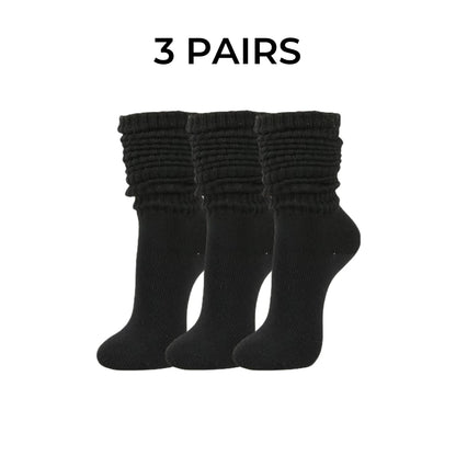 3/6 pairs Fall Winter Slouch Knit Slouchy Scrunch Socks