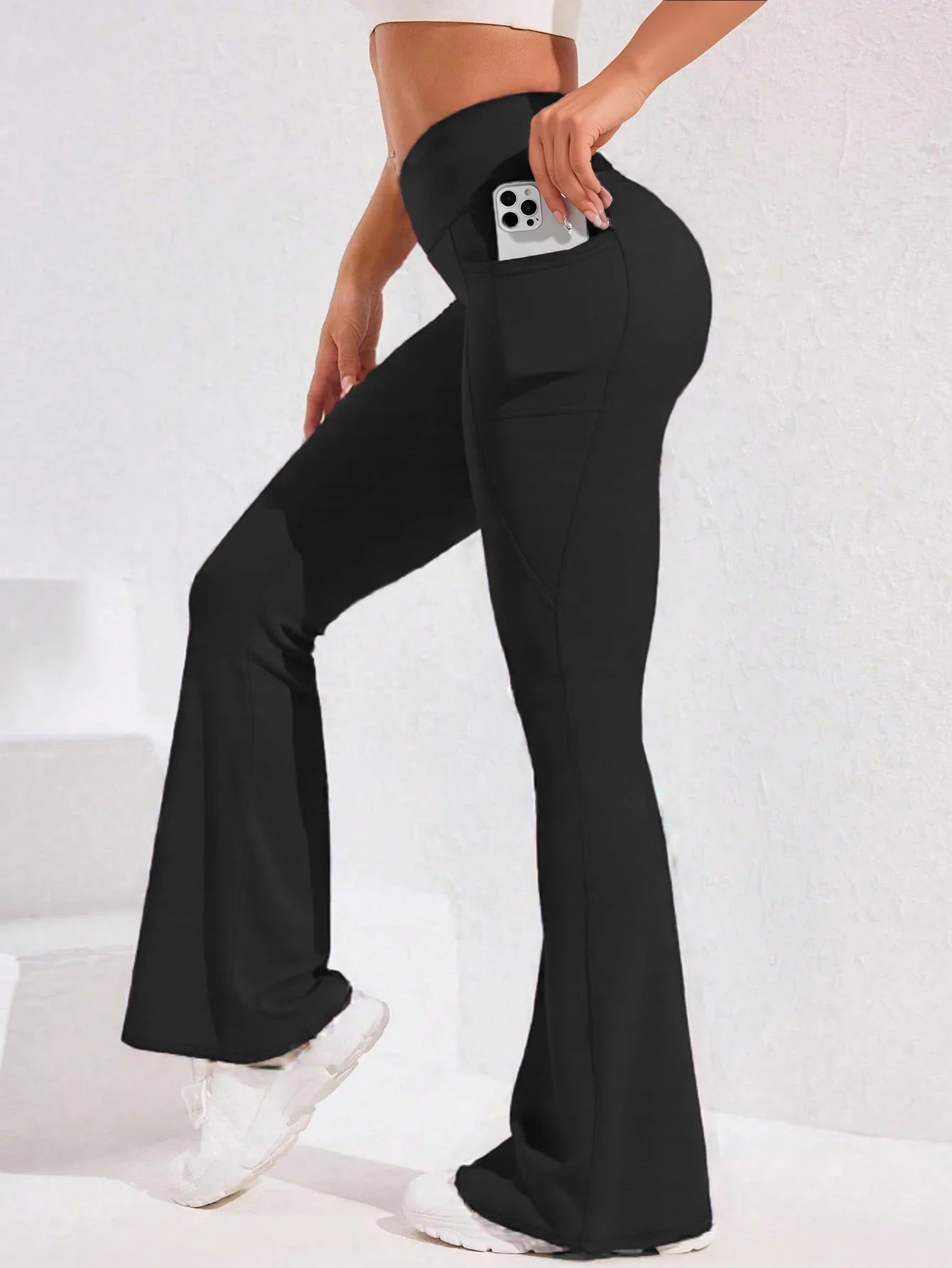 High Waist Flare Leg Yoga Pants