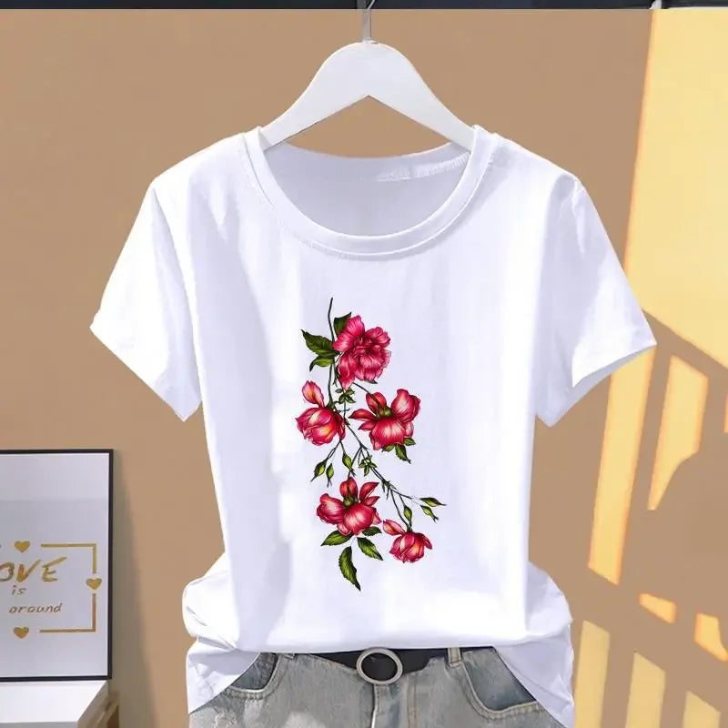 Casual Explosive Leopard Print Short-sleeved T-shirt