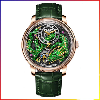 Golden Dragon Dial Mechanical Sapphire Waterproof Automatic Mechanical Watch