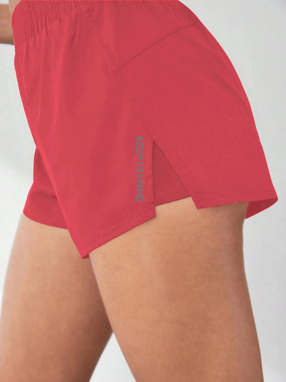 Faux Two-Piece Anti-Exposure Yoga Shorts