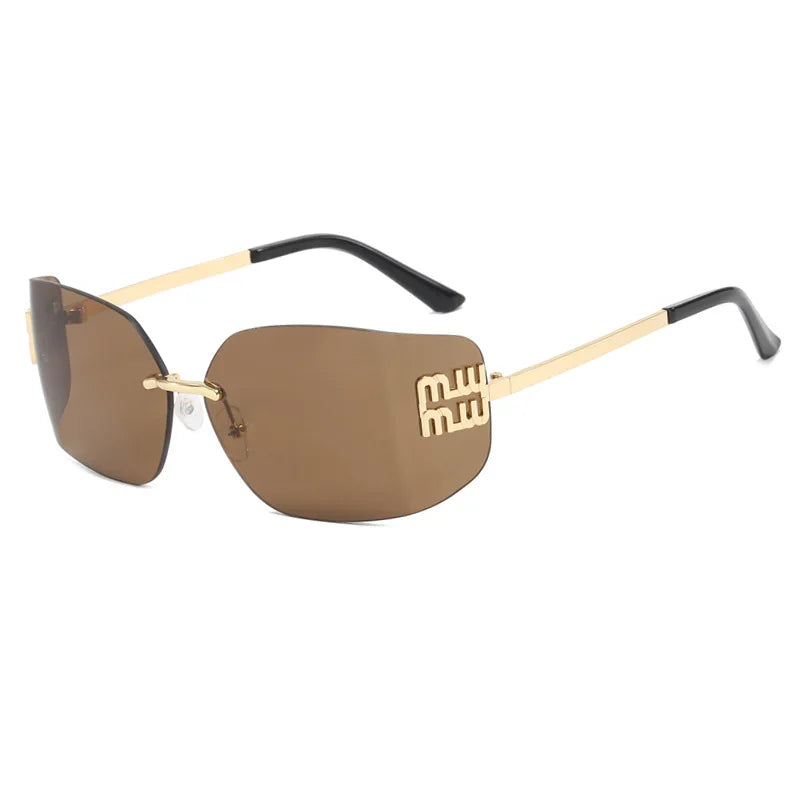 Rimless Luxury Metal High Quality Decoration sunglasses