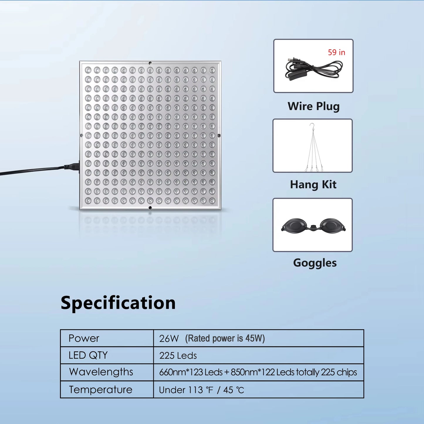 LED Red Light Therapy Panel Lamp for Facial Anti Aging Skin Care Beauty
