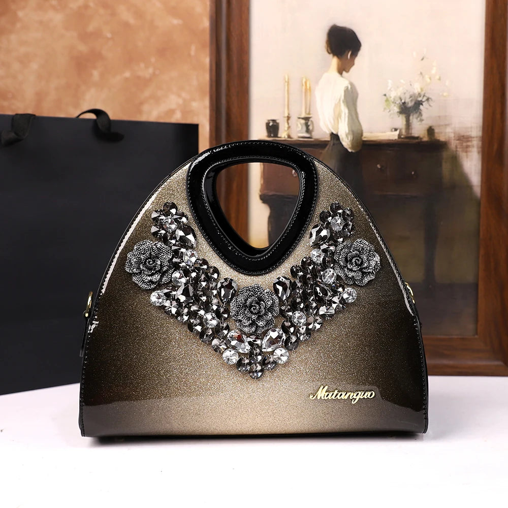 diamond-encrusted dumpling bag