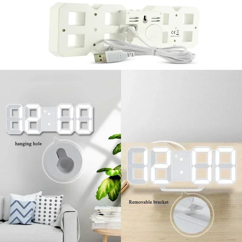 Digital Desktop Clock Wall mounted Decorative Electronic