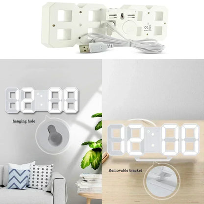 Digital Desktop Clock Wall mounted Decorative Electronic
