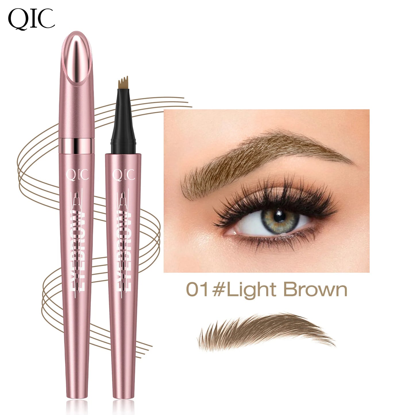4 Fork Tip Eyebrow Pencil 3D Microblading Waterproof