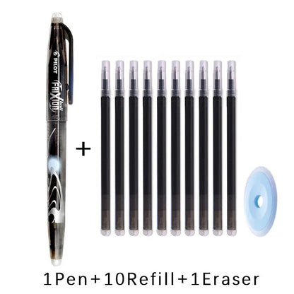 Pilot Erasable Gel Pen Magic Blue Black Red Ink 0.5mm Erasable Refill