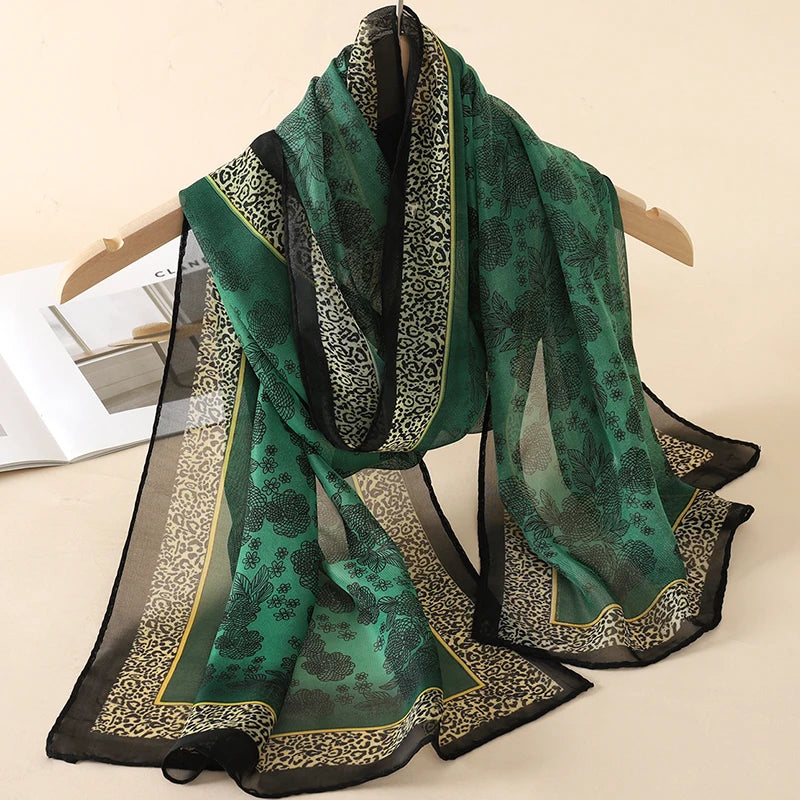 Chiffon Long Silk Scarf Turban