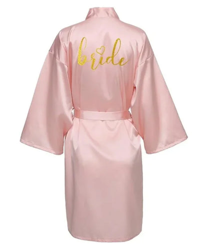 Bride Robe Kimono Satin Pajamas Bridesmaid Bathrobe