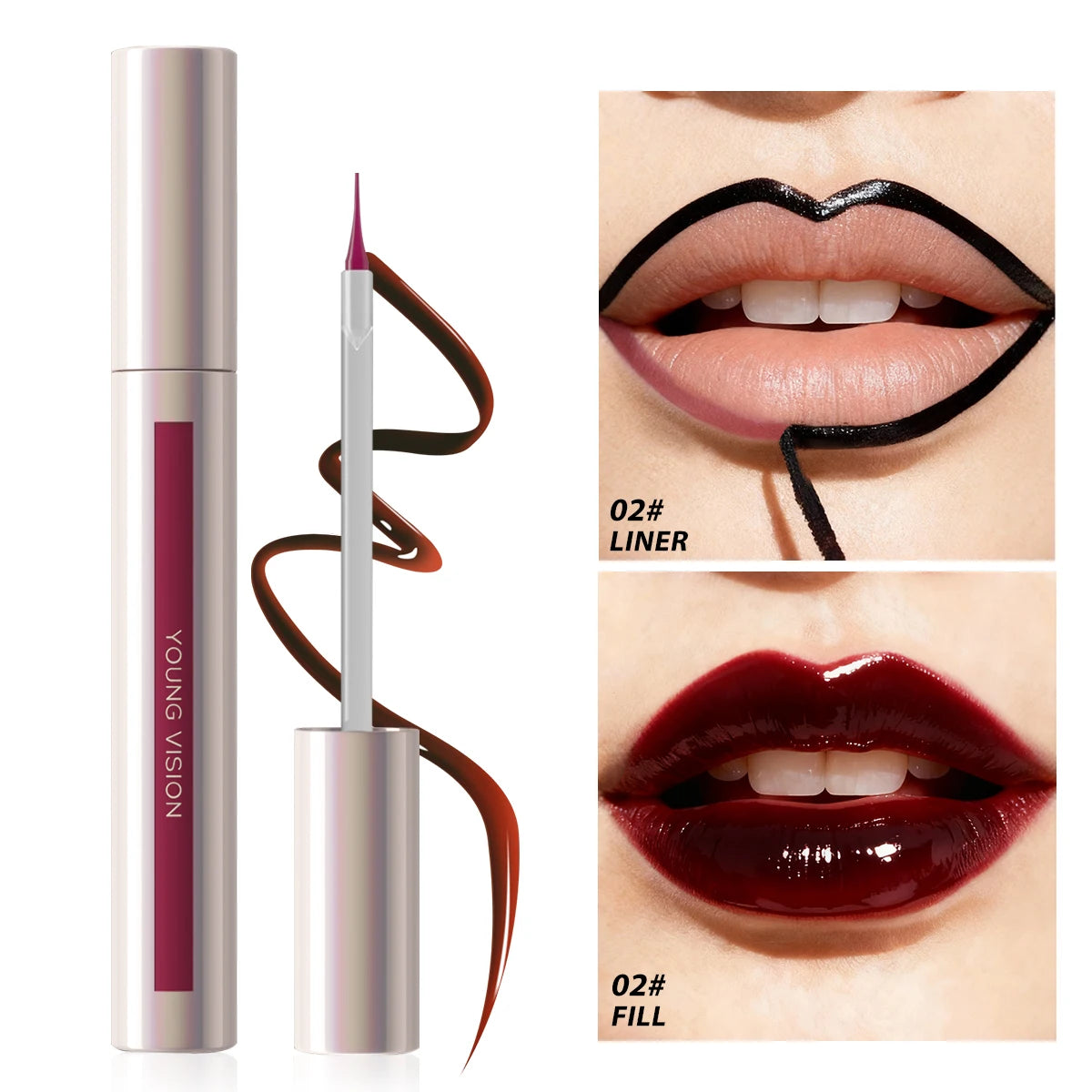 Tear-Off Lip Liner Peel-Off Lip Liner Matte Smudge Makeup Pencil