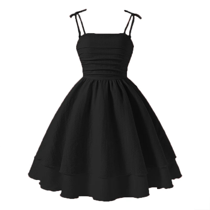 Pink Tiered Sling Princess Sweet Style Tween Girls Dress