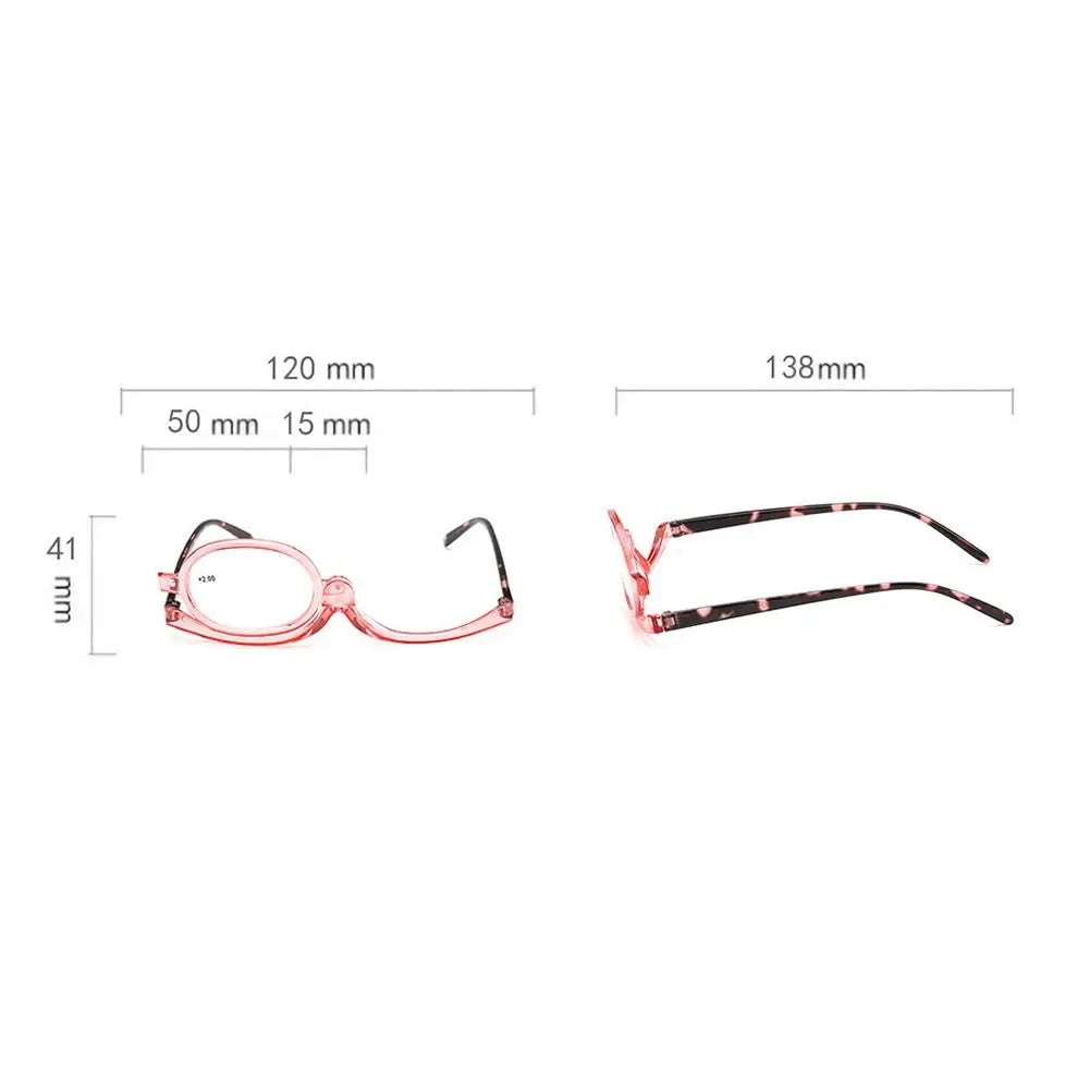 Portable Rotating Magnifying Makeup Reading Glasses