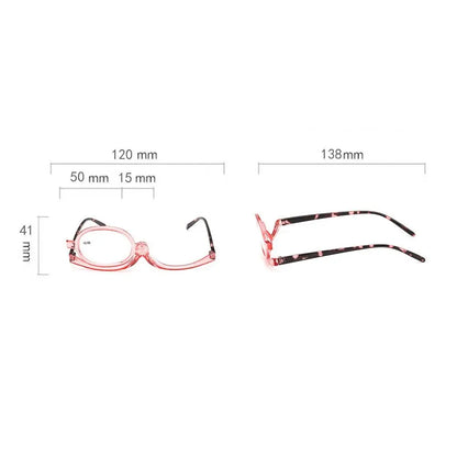 Portable Rotating Magnifying Makeup Reading Glasses