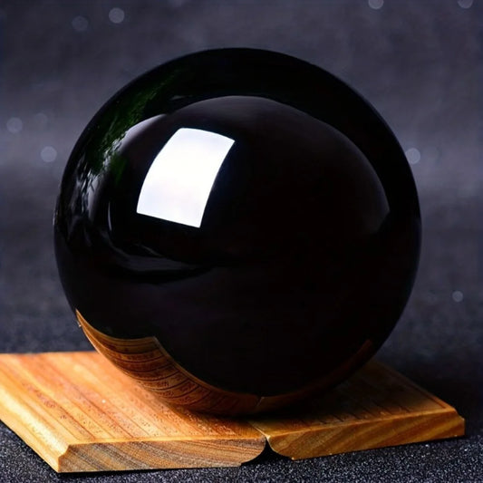 Natural Black Obsidian Sphere Healing Crystal Magic Ball