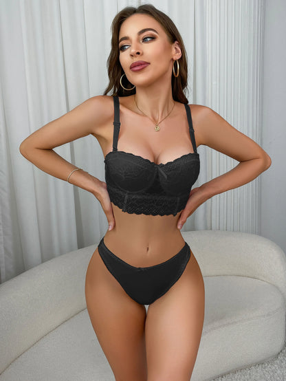 Sexy Lace Half Cup  Underwear Lingerie
