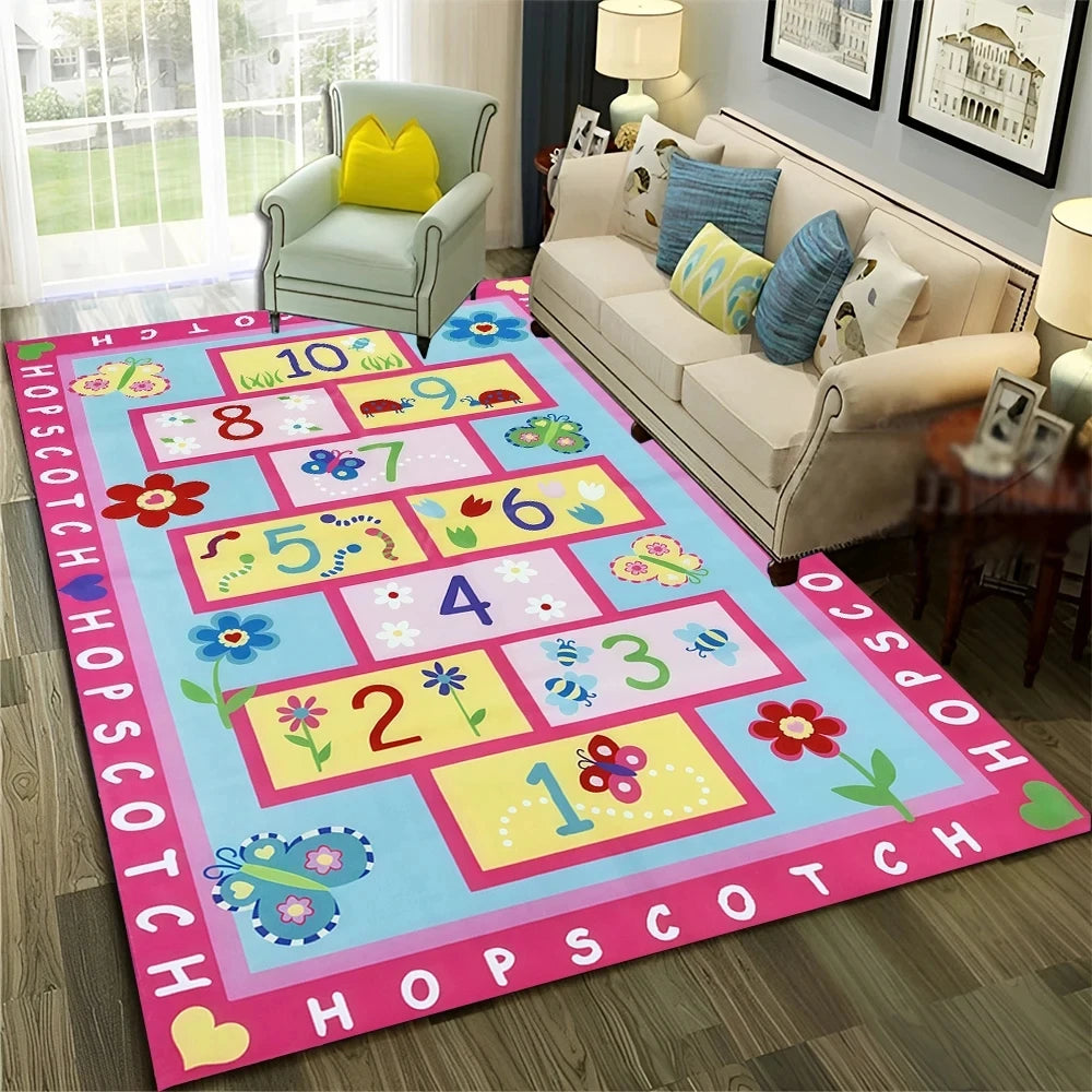 Digital Games Boys and Girls Cartoon Carpet