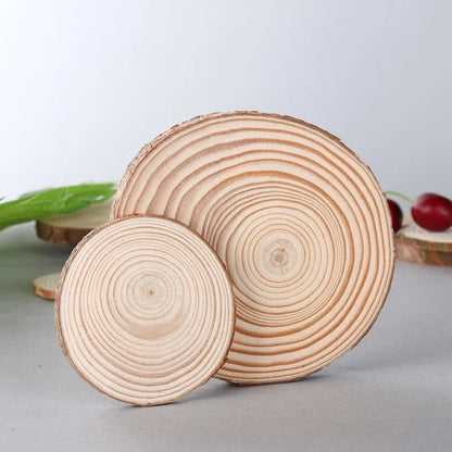 Natural Round Wood Coasters Cup Pad Mug Mat