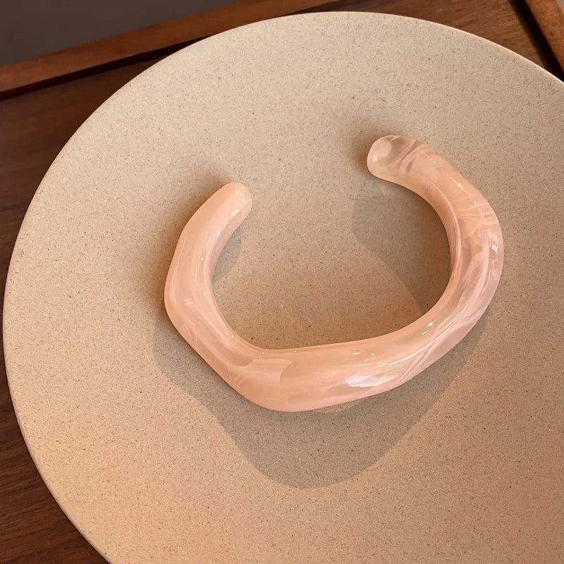 Acrylic Cuff Geometric Open Bracelet